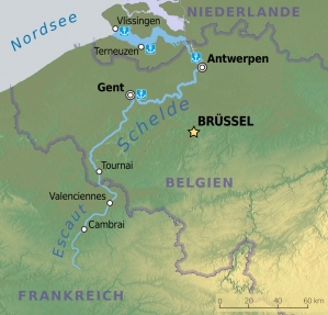 Schelde Relief de wikimedia